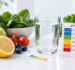 pH scale, alkaline foods and water illustrating the acidic body cancer claim